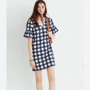 Madewell Leighton dress with ruffle sleeves 2